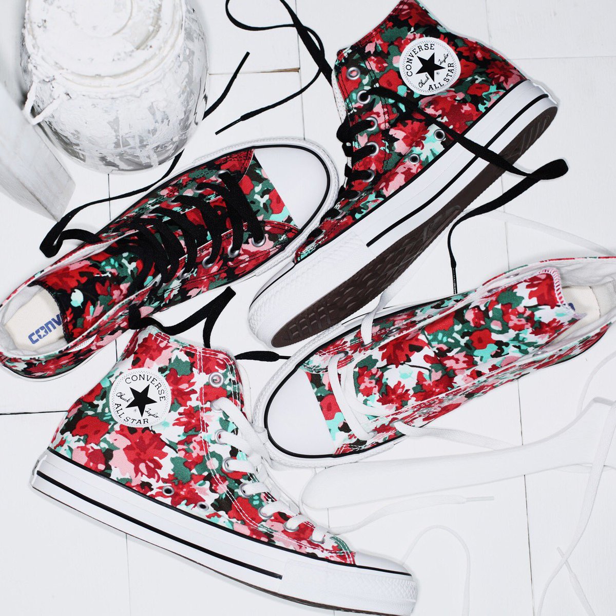 花柄のオールスターはコーディネートのポイントにおすすめ！ ALL STAR 