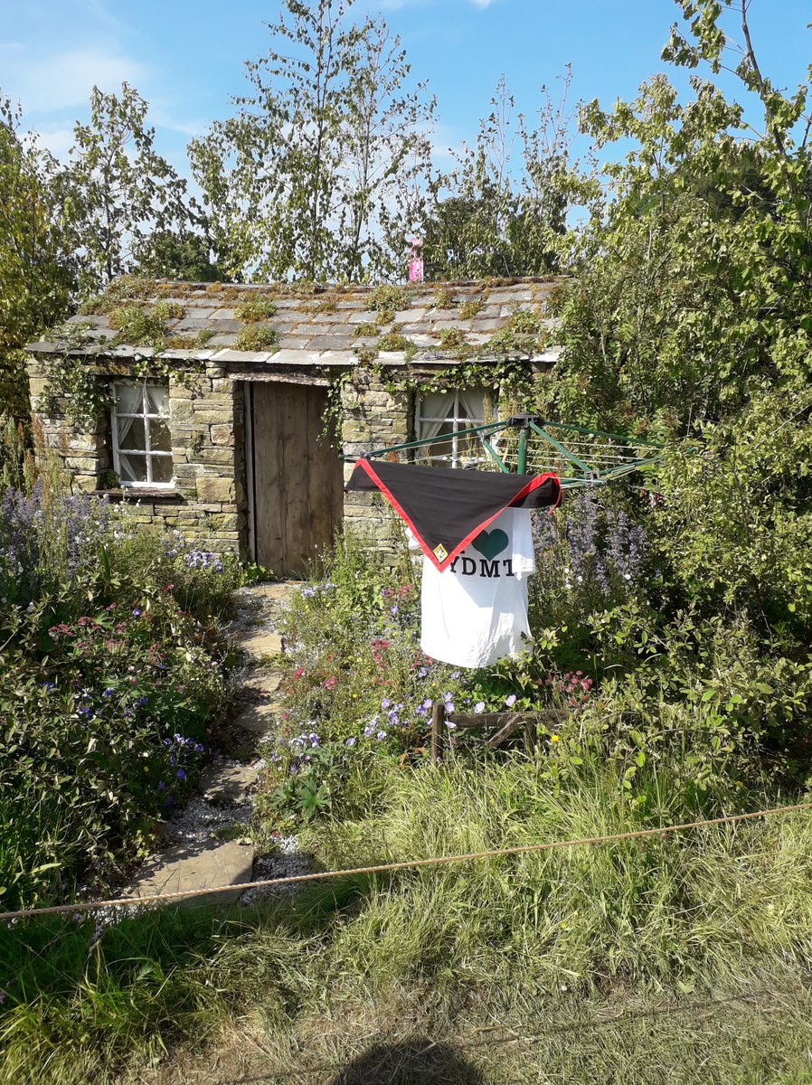 whitscoutguide's tweet photo. People's choice winning show garden donning Whitwell colours. @The_RHS @ydmt #RHSChatsworth #scouting https://t.co/YiYn5amRPG