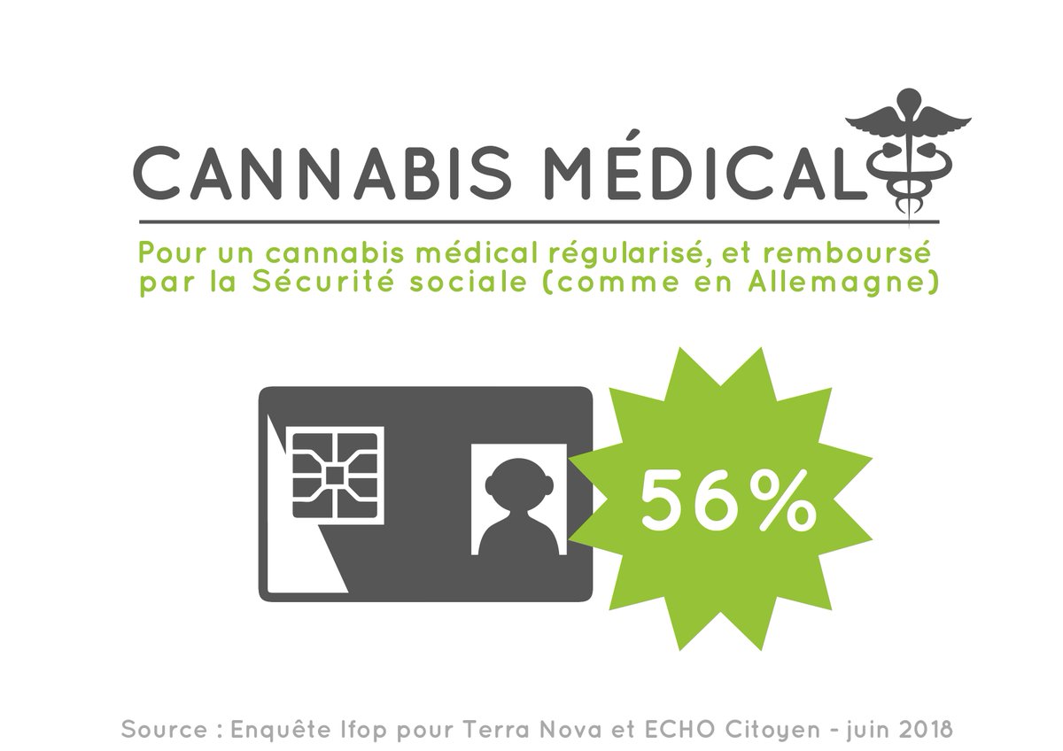 #HEALTH #FR : 56% des Français sont favorables à un cannabis médical régularisé remboursé par la Sécurité sociale comme en Allemagne ➡️ lire notre enquête avec <a href="/EchoCitoyen/">ECHO</a> <a href="/IfopOpinion/">Ifop Opinion</a> <a href="/_Terra_Nova/">Terra Nova, le think tank</a>