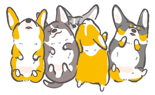 コーギーのtwitterイラスト検索結果 古い順