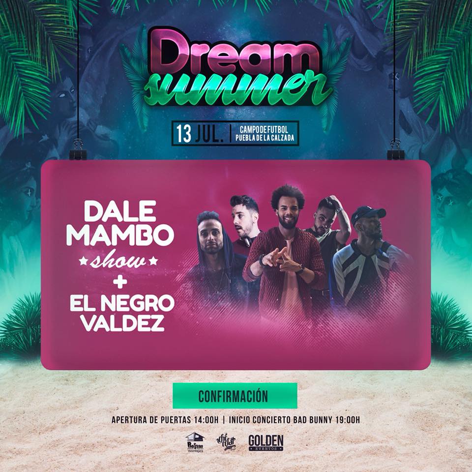 Nuestros amigos de <a href="/DalemamboShow/">Dalemambo.show</a> estarán el 13 de julio en #DreamSummerFestival2018 compartiendo escenario con @badbunnyPR y con otros muchos artistas.

¡Todo un bombazo para nuestros chicos! 💪
Que siga la #mambotour2k18
#DaleMambo #BesosyRosas