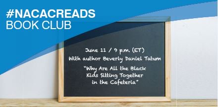 NACAC's tweet photo. Join TONIGHT'S #NACACreads chat. We'll be discussing "Why Are All the Black Kids Sitting Together in the Cafeteria?" w/ author @BDTSpelman. The chat kicks off at 9 p.m. ET: https://t.co/zpBXtaEkK1 #EMchat #scchat #hsschat #sccrowd #MSAchat #nacacGWI https://t.co/chzhIVEmM8