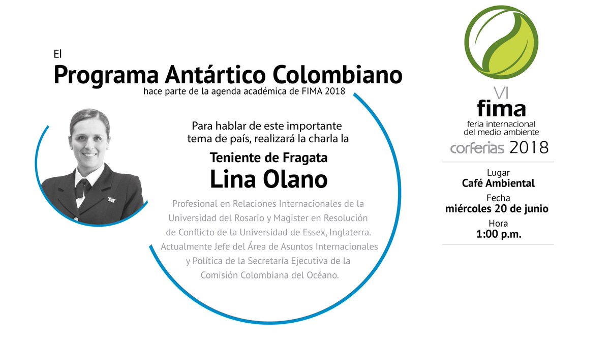 El Programa Antártico Colombiano se conecta con #FIMA 2018. Acompáñanos este 20 de junio a la 1:00 pm en el Café Ambiental de <a href="/CorferiasBogota/">Corferias</a>