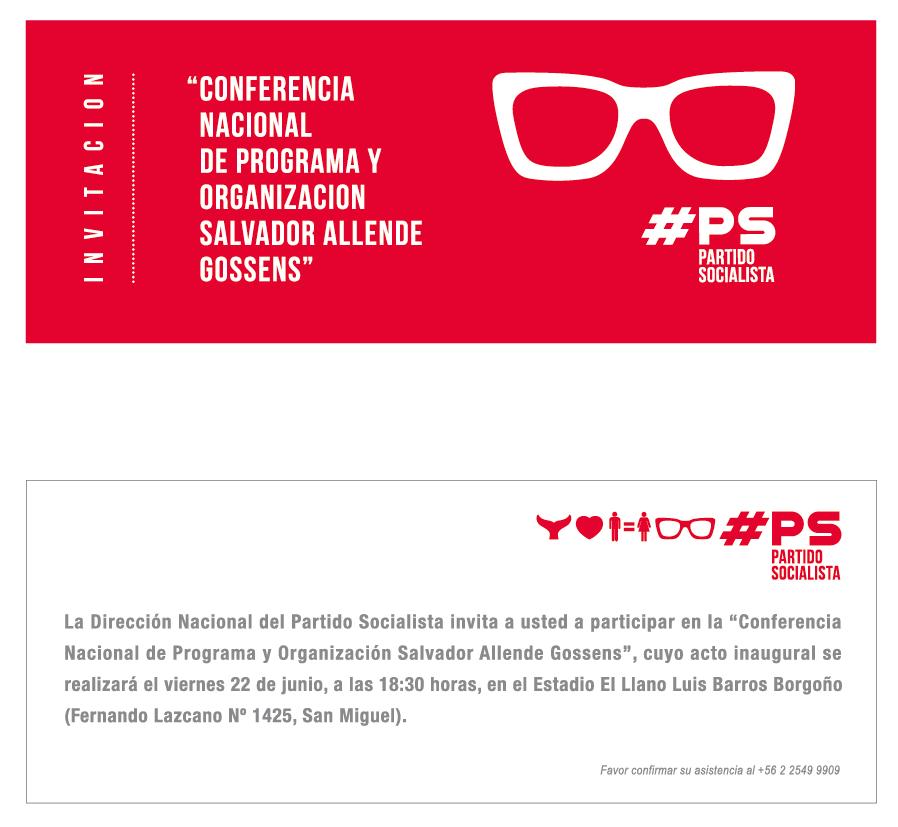 ConferenciaPS's tweet photo. Están tod@s invitad@s a la inauguración de la Conferencia Nacional de Organización y Programa Salvador Allende del @pschile este viernes 22 de Junio a las 18:30 horas #PS https://t.co/lVl3chHcgj