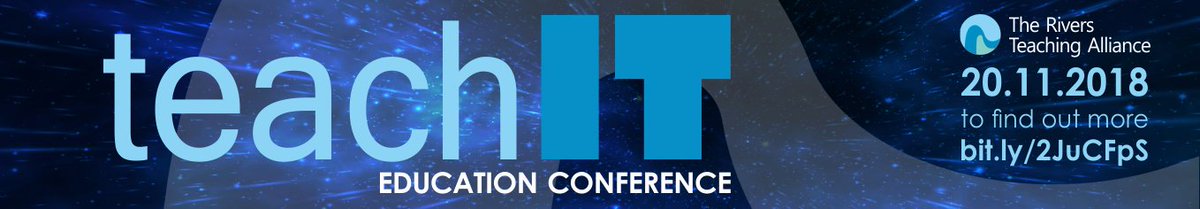 RiversTsa's tweet photo. Our IT Education Conference is now booking - keynotes from @ICT_MrP & @JoeMoretti with workshops from @DiscoveryEdUk & GooseberryPlan. TIME TO GET I.T. WORKING #getITworking https://t.co/LTaxMdgVxo for details https://t.co/77epBv5uMj