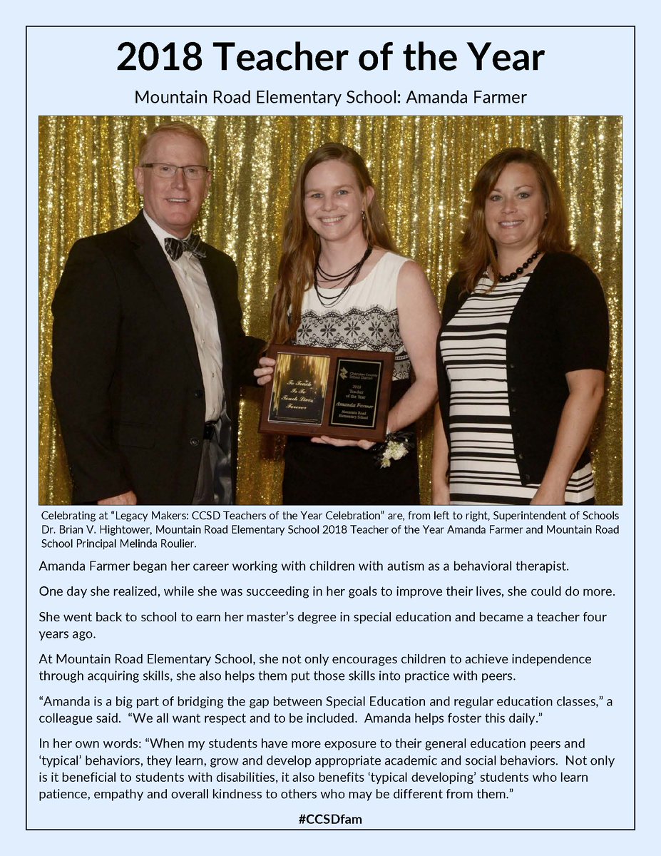 Cherokee Co Schools Our Teachers Are Amazing Which Is Why We Share The Story Of A School S Teacher Of The Year Every Week Please Help Us Celebrate Mountain Road Elementary