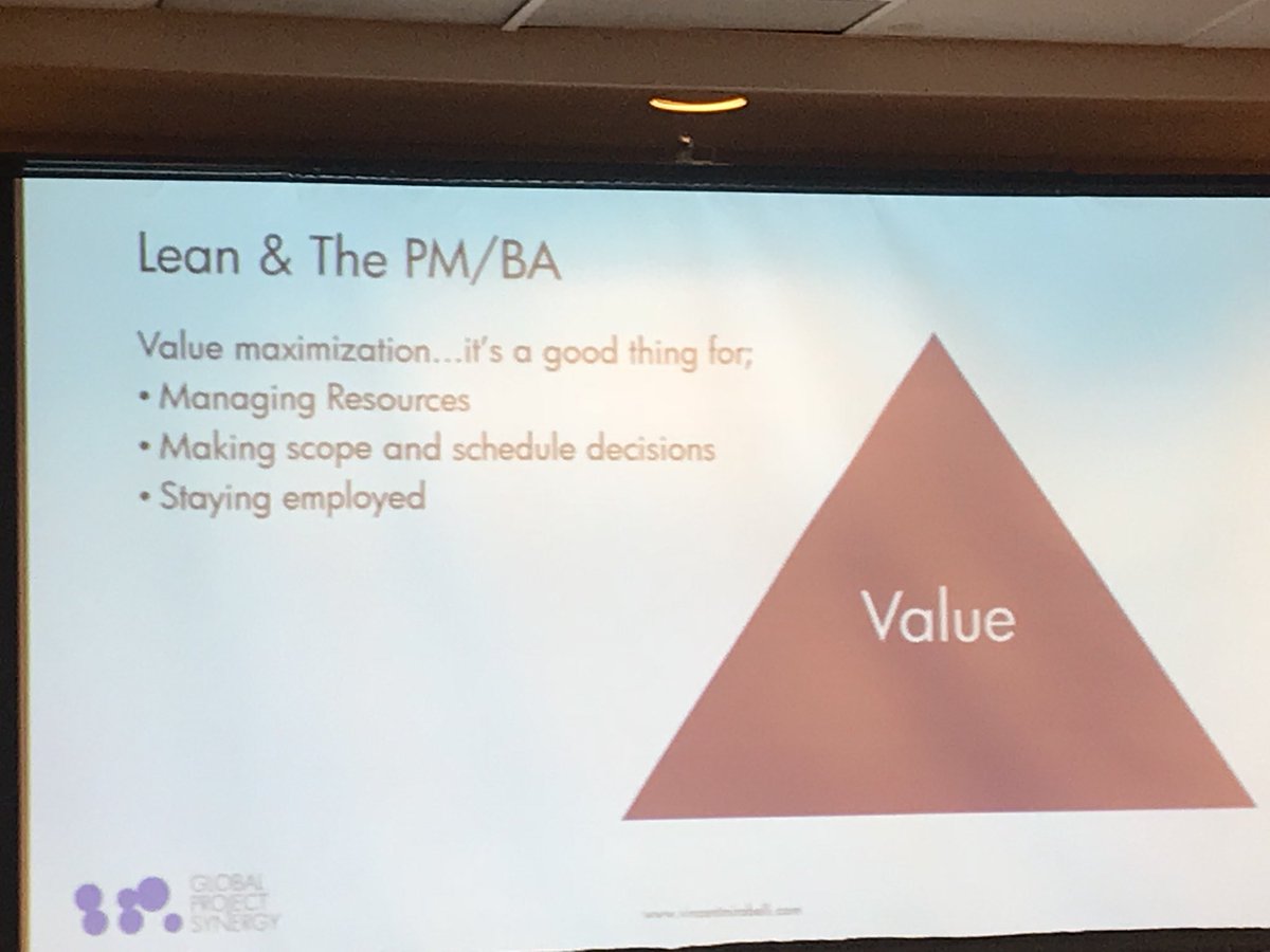 brucegay's tweet photo. .@Vince_Mirabelli Do more with less! #Lean will help, should be part of the #PM #BA toolbox 🛠

#lss #baot #pmot #PSBAWWAS18 #PSBAWWASH @projectworld https://t.co/dw72b5GLJa