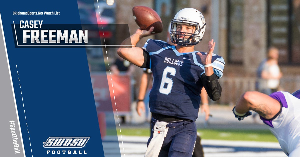 SWOSUFootball's tweet photo. QB Casey Freeman has been named https://t.co/1brcg51wr8 Watch List for 2018!

🐶🆙

🔗 - https://t.co/FBPWocxMpY

#SpotTheBall https://t.co/D6IKBJq4Ls