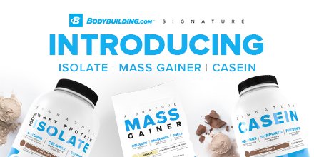 Bodybuildingcom's tweet photo. The https://t.co/udHdXQd0JQ Signature line is growing!

Don't miss out on the newest additions and essentials to your stack: Whey Isolate, Casein, and Mass Gainer!

Shop the new supplements NOW!
https://t.co/6AXOg4z6fp

#Bodybuildingcom #BBcomSignature #BBcomDeals https://t.co/oJbo5XZlZX