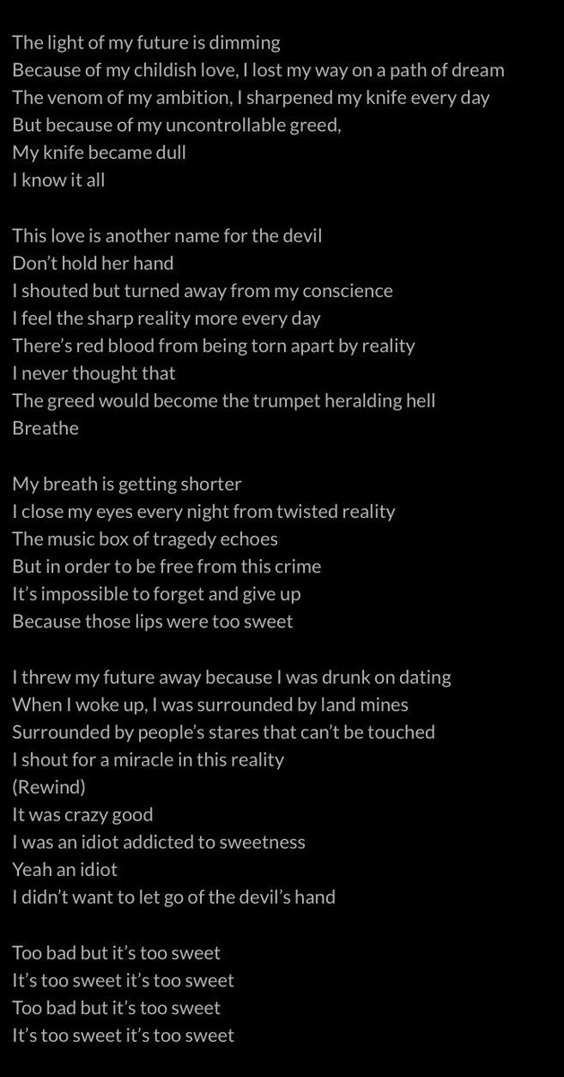 𝔇𝔯𝔢𝔞 On Twitter The Lyrics Of Boy Meets Evil Are Truly On