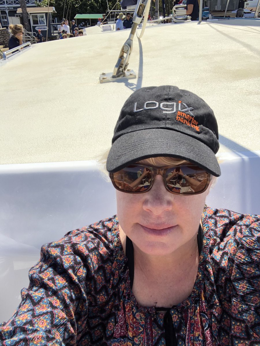 SusanKLopez's tweet photo. Good thing I have my Logix cap for sailing to protect me from the sun!@LogixFCU https://t.co/pyvP1x2fry
