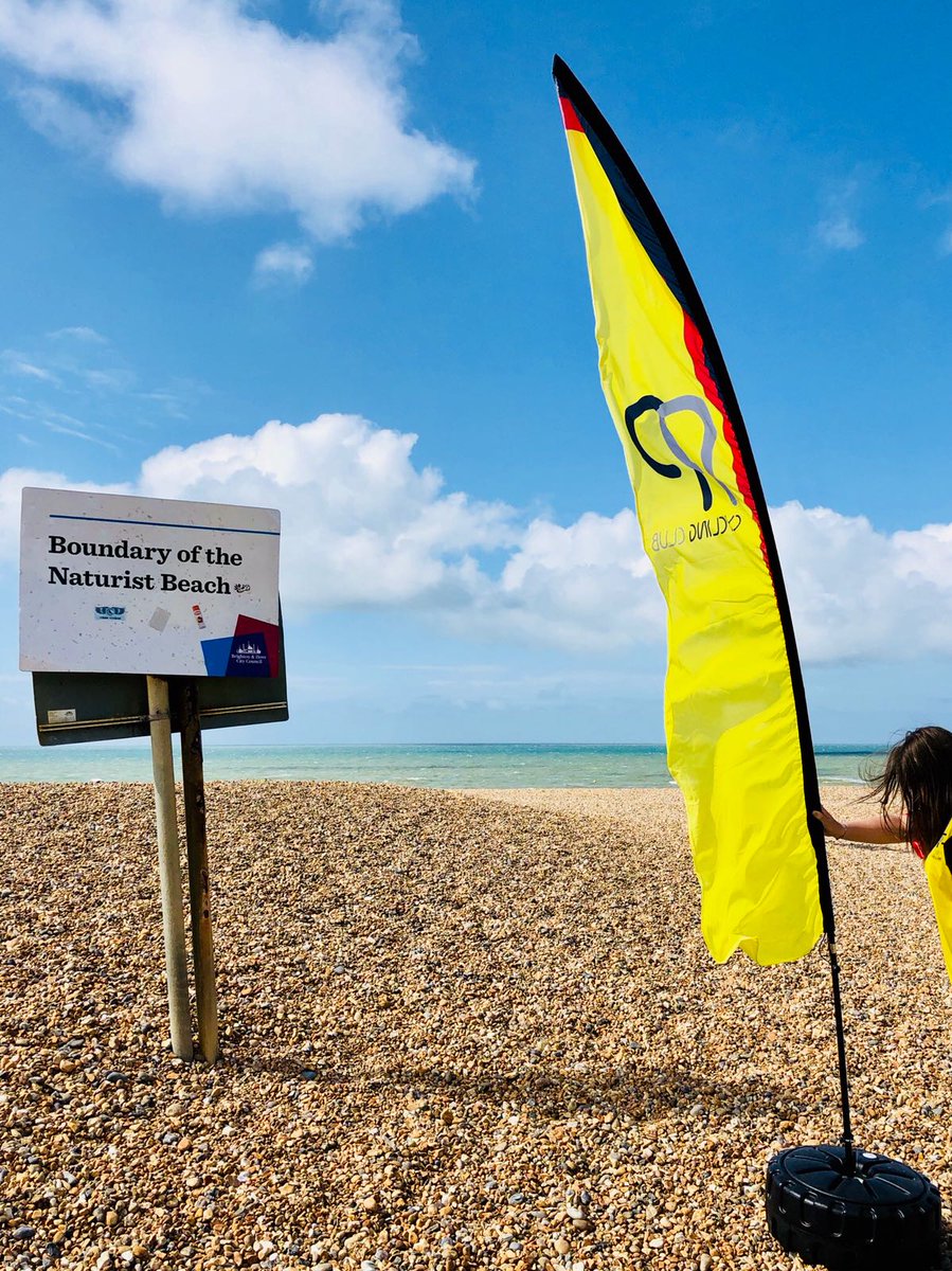 The @pornpedallers pop-up bar & BBQ on Brighton beach yesterday for @TheBHF #L2B2018 By the nudist beach of course @LDNtoBrighton #WeKnowHowToParty