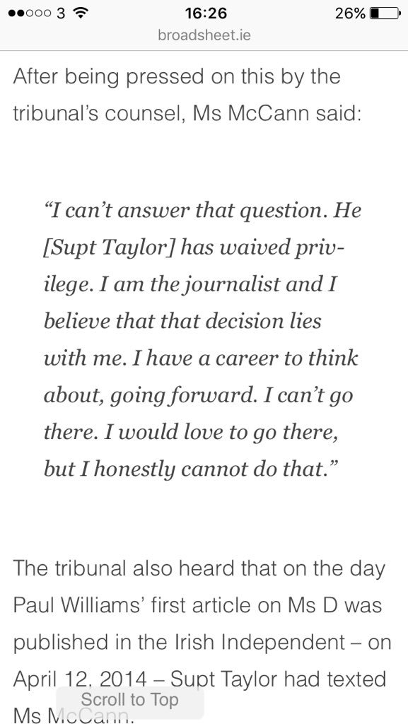 duzBme's tweet photo. @broadsheet_ie #DisclosuresTribunal
Hacks hiding behind Journalistic Privilege. But Supt Dave Taylor has waived his privilege and CAN be named?
How is Mick the hack (who has form, contacting ppl on FB) getting on with that "short statement"? #CharletonTribunal @CianOConcubhair @vincentbrowne https://t.co/8FXf4yUTpD