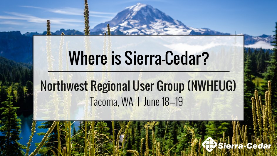 SierraCedar's tweet photo. We’re thrilled to be in Tacoma sponsoring the Northwest Regional User Group (NWHEUG) Conference! We hope to see you! https://t.co/mqmagD090S @HEUG #HigherEd #HEUG #NWHEUG https://t.co/GKuTqho0tO