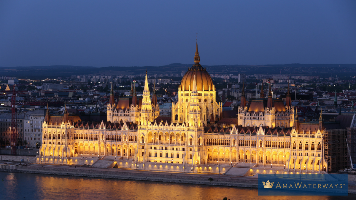 AmaWaterways's tweet photo. A7: Budapest has a spectacular skyline by day—and taking a cruise past the illuminated Hungarian Parliament Building by night is unforgettable. #TBINChat https://t.co/K627ZpSzlb