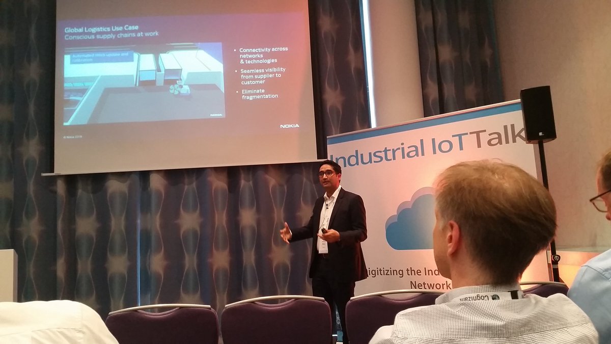 thomas_fuerst's tweet photo. Our @ankurbhan explaining critical role of global IoT connectivity for tomorrow's conscious supply networks at #IIoTTalk Berlin. @nokiaIoT @nokia #IIoT #Industry40 #Connectivity https://t.co/RnJzgKjGtJ