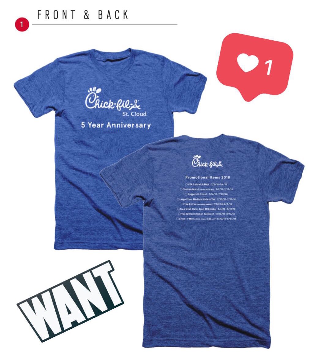 RT for a chance to win a FREE T-Shirt from Chick-fil-A Of St. Cloud! The shirt includes 8 weeks of FREE food! Only 3 people will win! 

Rules:
1. Must be following <a href="/CFAofStCloud/">Chick-fil-A St.Cloud</a> 
2. Shirt is only redeemable at Chick-fil-A St. Cloud, Florida