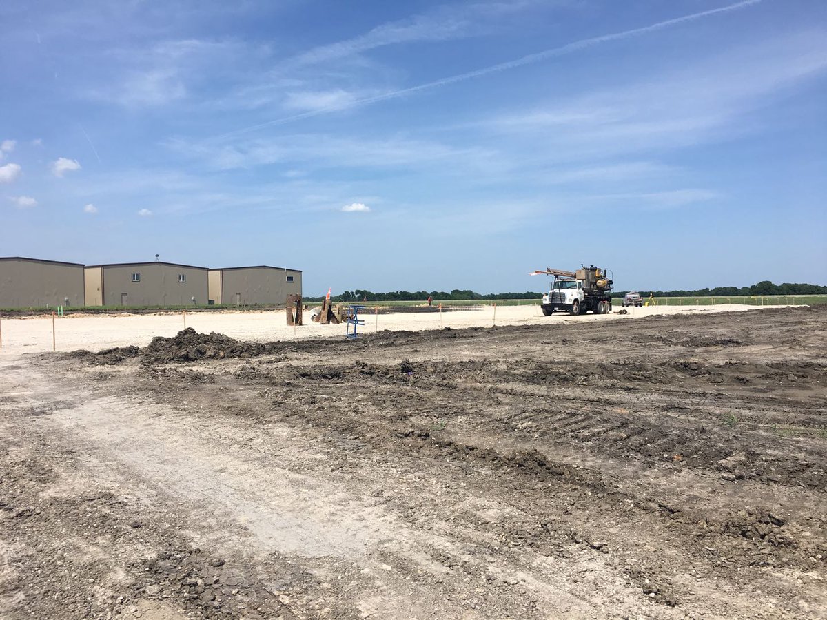 WesternLLC's tweet photo. Work on the new #transienthangar project at @McKinneyAirCtr is moving along nicely! Piers have been drilled and completed. https://t.co/DE1ABtMGgq #Aviationdevelopment #McKinney https://t.co/0KDI9VqjV6