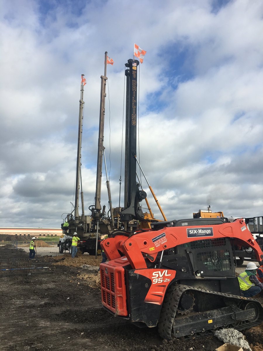 WesternLLC's tweet photo. Work on the new #transienthangar project at @McKinneyAirCtr is moving along nicely! Piers have been drilled and completed. https://t.co/DE1ABtMGgq #Aviationdevelopment #McKinney https://t.co/0KDI9VqjV6
