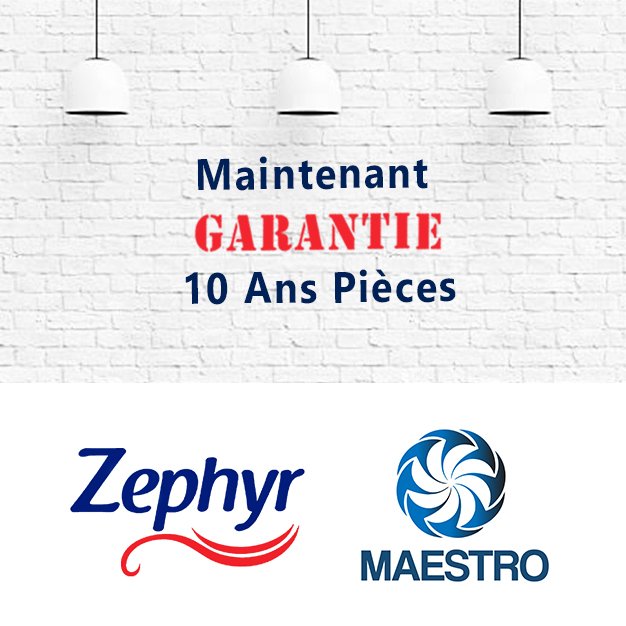 La nouvelle garantie 10 ans pièces pour la Zephyr et la Maestro!