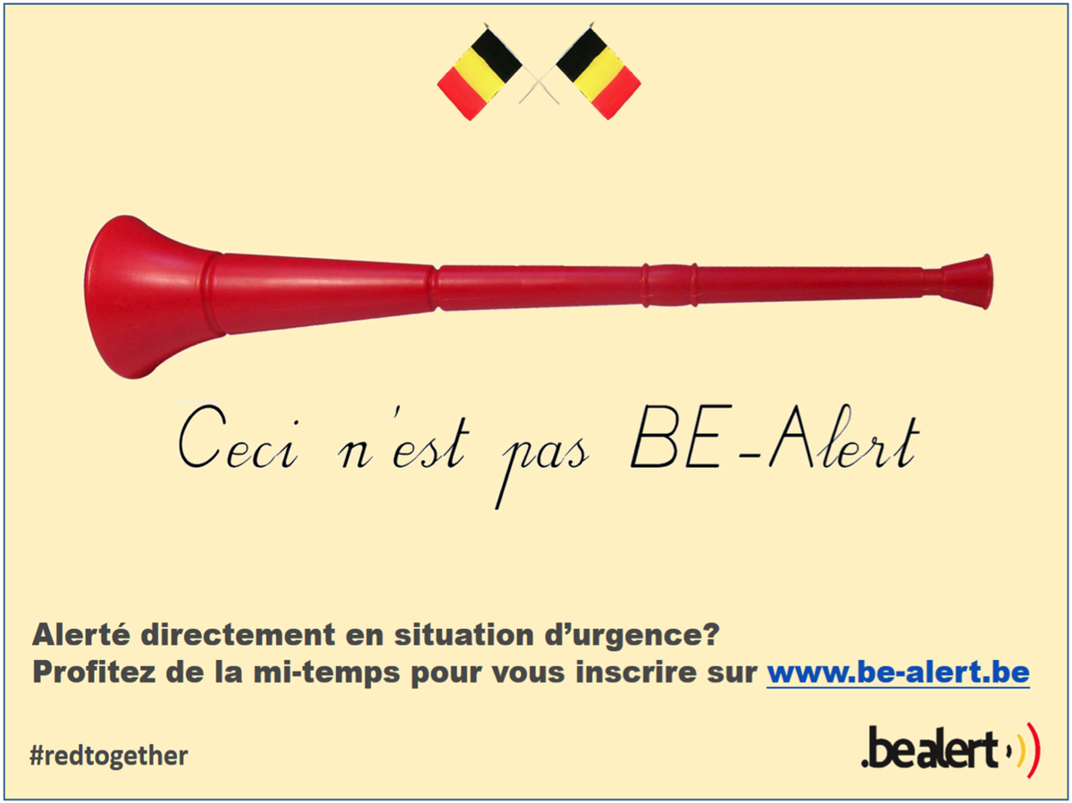 CrisiscenterBE's tweet photo. Informé. Préparé. #REDTOGETHER 
#BELPAN #BEalert https://t.co/ECUqmA7heY