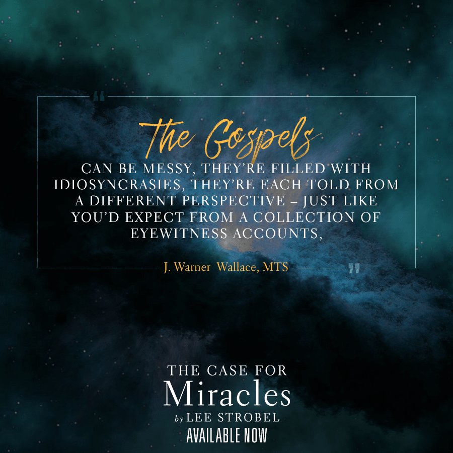 LeeStrobel's tweet photo. J. Warner Wallace used his decades of detective experience to investigate the credibility of the gospels. Like myself, his investigation turned him from atheism to a man of faith.
Read more of #CaseforMiracles and the interview at https://t.co/OxbEe5c1EO https://t.co/puyLb83FGS