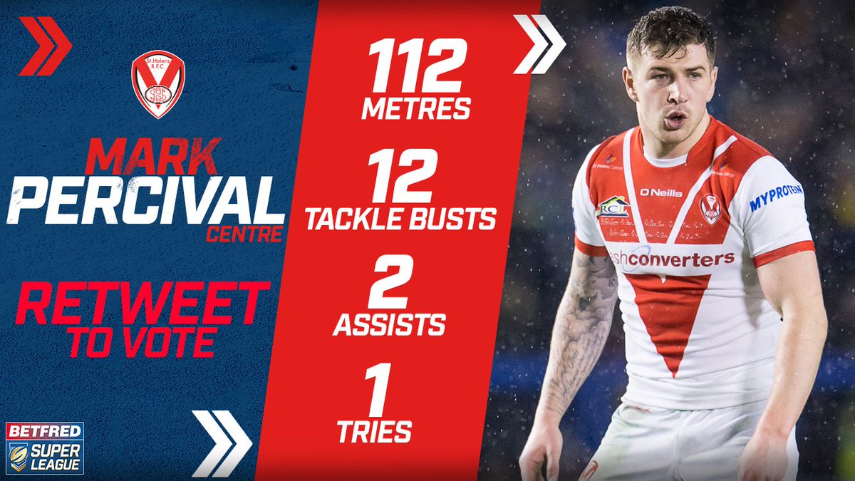 All round star 🌟

RETWEET to vote <a href="/Saints1890/">St.Helens R.F.C.</a>'s <a href="/MarkPercival22/">Mark Percival</a> as your Player of the Week