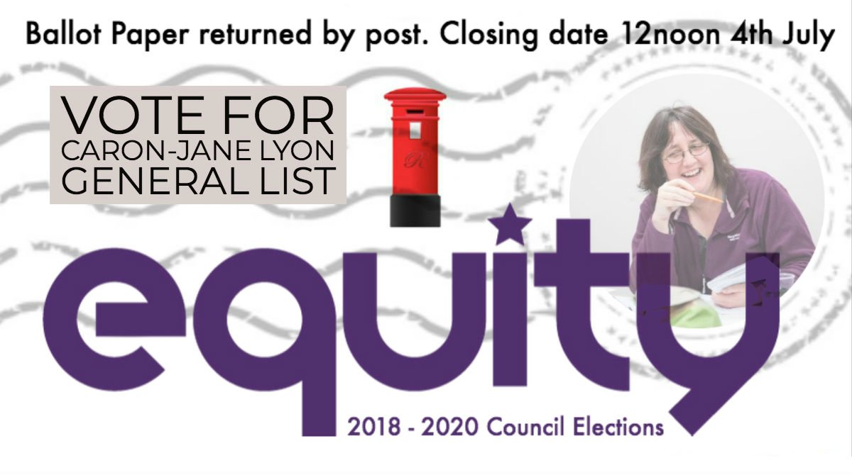 #EquityElections18 is not over yet! You can't put it off forever. You have until July 4th to get your ballot paper back to be counted. If you are an <a href="/EquityUK/">Equity</a> member the Council are your elected 'MPs'. The more votes the bigger the mandate when negotiating and campaigning. VOTE