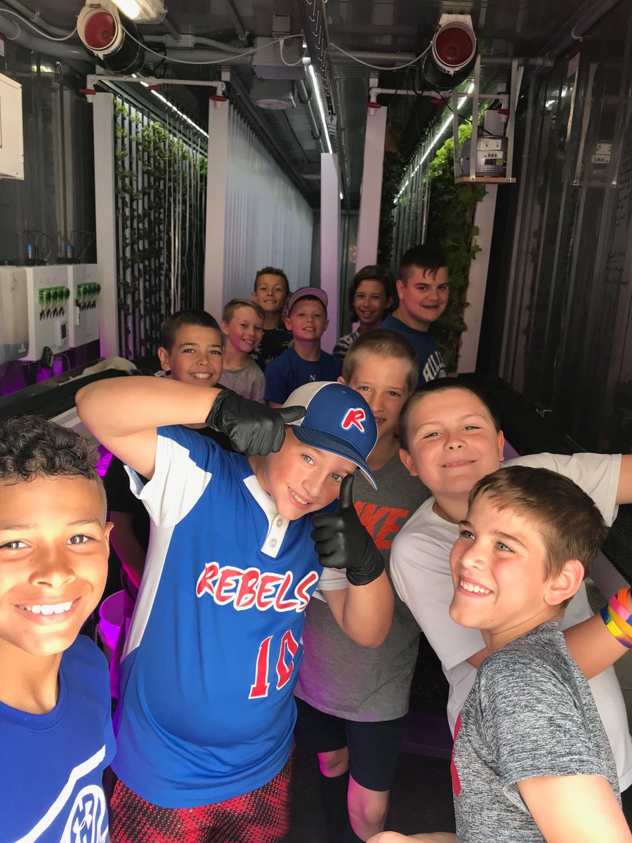 Summer STEAM Freight Farm Camp with Mrs. Jeannette Hartley.   Awesome work for a good cause.