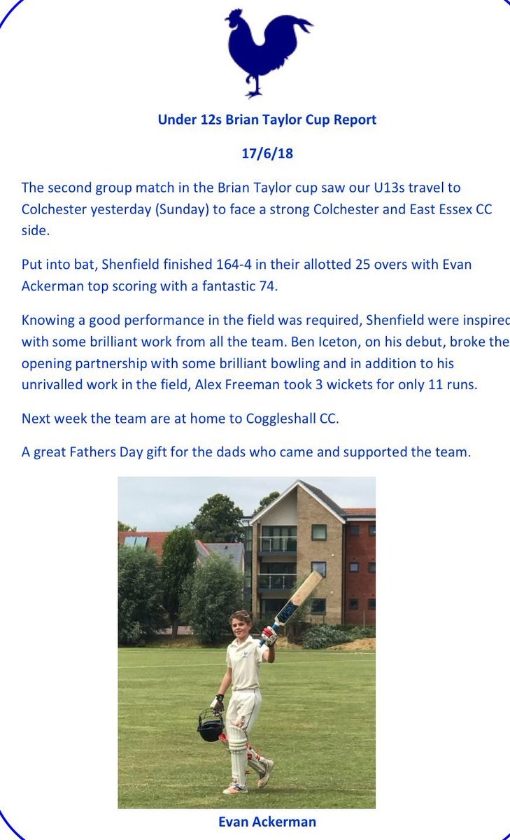 Shenfield CC (@shenfield_cc) on Twitter photo 