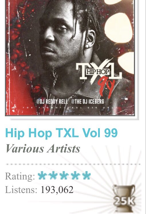 cashizbiz's tweet photo. @HipHopTXL #Vol99 mix-tape by @PUSHA_T @djReddyReLL &amp; #Djiceberg , has been streamed [200,000] times &amp; downloaded [25,000] times , which means it just went “Bronze” on @DatPiff mix-tape site with @cashizbiz artist @Alwaysgettncash single 
“Gas'd Up "as track #57 . https://t.co/NIYgJpsHQ4