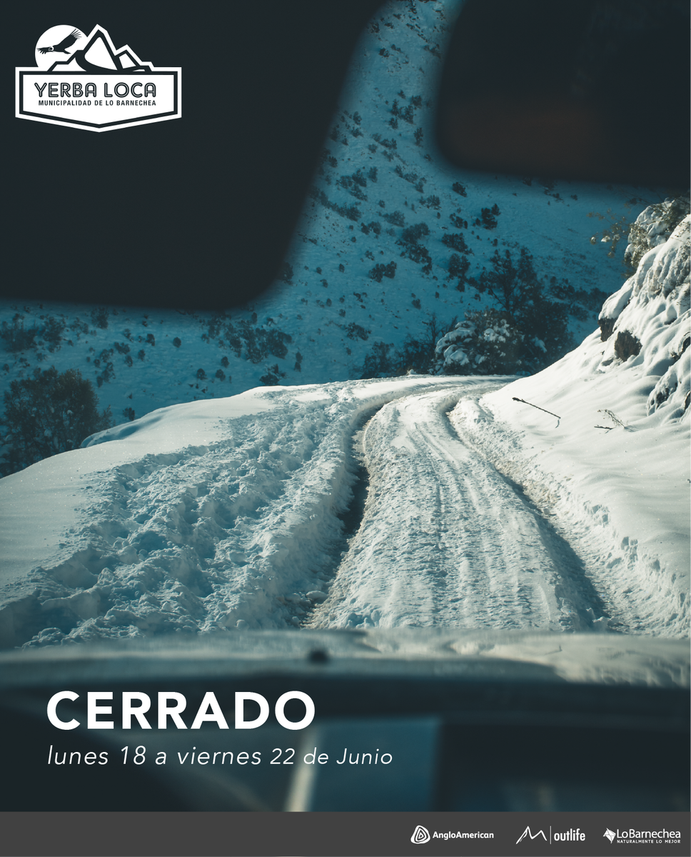 Amigos y amigas: estaremos cerrados hasta el viernes (incluido) por mantenciones. Para mayor información, comunicarse con administración al +5695635484. Favor compartir información.
<a href="/AngloAmericanCL/">Anglo American Chile</a> <a href="/lo_barnechea/">Lo Barnechea</a>