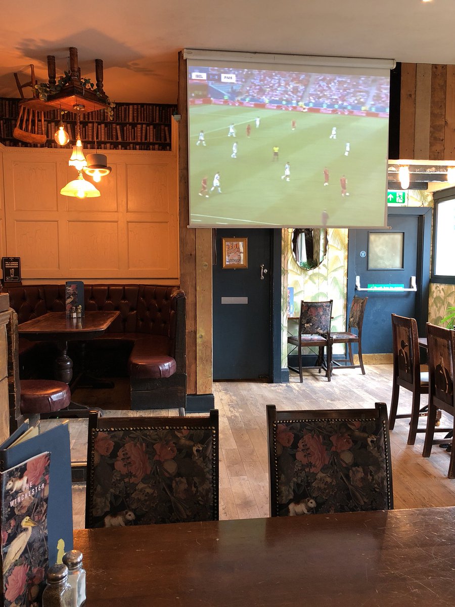 Winchesterbar's tweet photo. Tonight we’ll be showing the England vs Tunisia match! 
2 large projectors, with a great selection of cold beers, wine and signature cocktails! 
Open until 11PM https://t.co/qGpNlai8yy