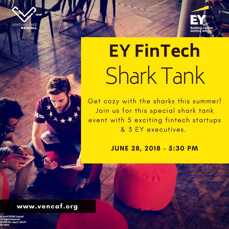 My_InnoStudio's tweet photo. Looking for more #Fintech connections? The folks @EY_US will be at the cafe on June 28th for a special #SharkTank! https://t.co/BIMU6DYmCu