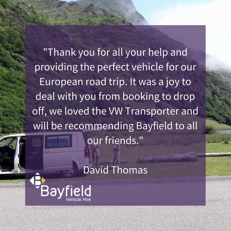 Not many hire companies allow their vehicles out of the UK - but we do! Contact us today to find out how we can help with providing you the perfect vehicle! 🚗 #happycustomer #vehiclehire #BayfieldVehicleHire