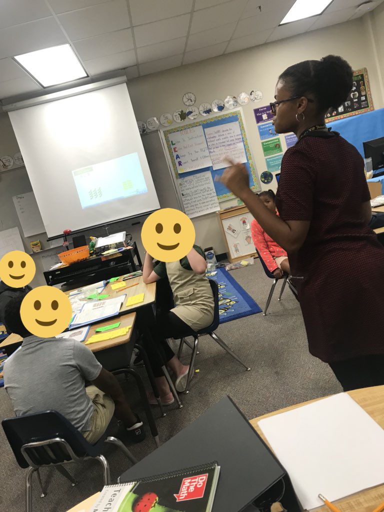 Students representing multiplication equations using color tiles. Students are exploring commutative properties #GettingBetterEverday @desotoisdengage @whyndii @TheYogicTeacher