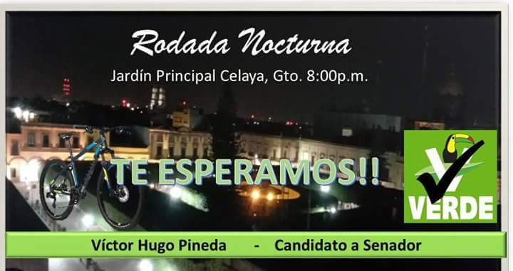 Los candidatos del Partido Verde, te invitamos a que nos acompañes en este recorrido. No faltes!! <a href="/partidoverdegto/">Partido Verde Guanajuato</a> @SenadoVerdeGto