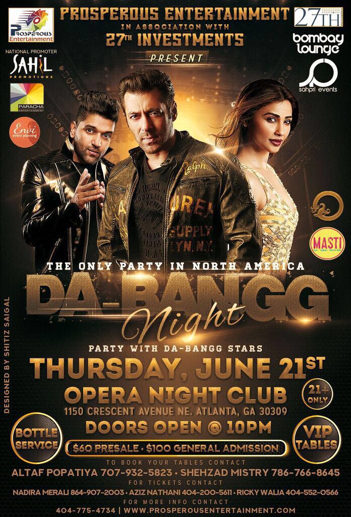 Come party with us !

#Partywithus #ProsperousEntertainment #DaBanggNight #TheOfficialClubParty #DabanggReloaded @DabanggTour2018 @sahilpromotions @theJAEvents #jaevents