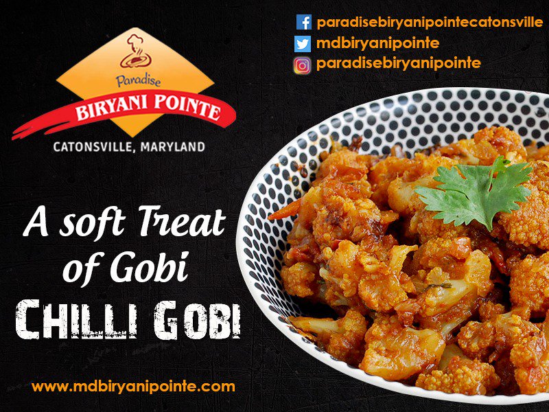 mdbiryanipointe's tweet photo. Experience the real taste of #ChilliGobi only at @mdbiryanipointe
#Paradise #Biryani #Pointe #Catonsville #Chilli #Gobi #FoodLove #SnackLove https://t.co/f52fmCpFQL