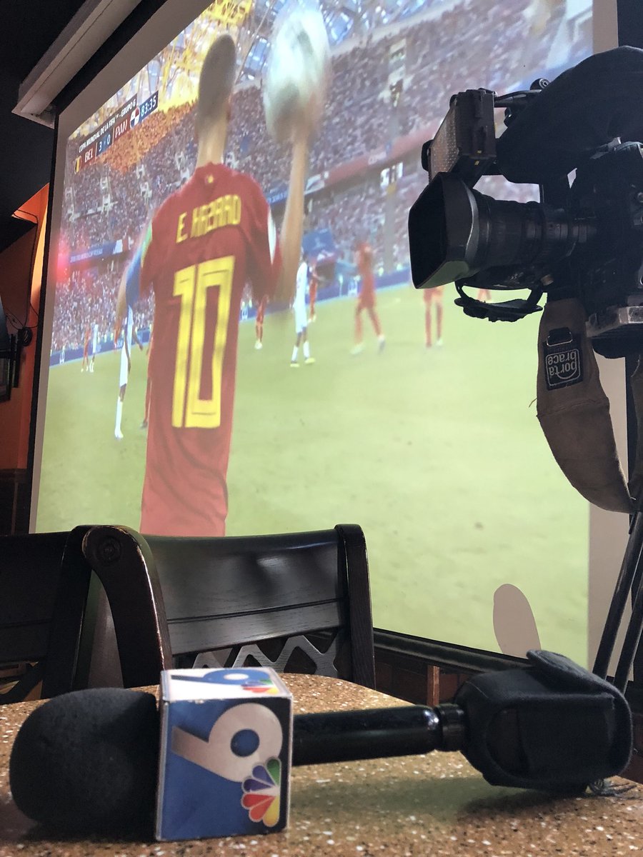 kaylinbailey_'s tweet photo. Another day of #WorldCup18 coverage. The Panamanian community in Miami does NOT disappoint! Join @nbc6 as we go live from Juana’s Latin sports grill #NBCIntern https://t.co/fLDCrtBRE4