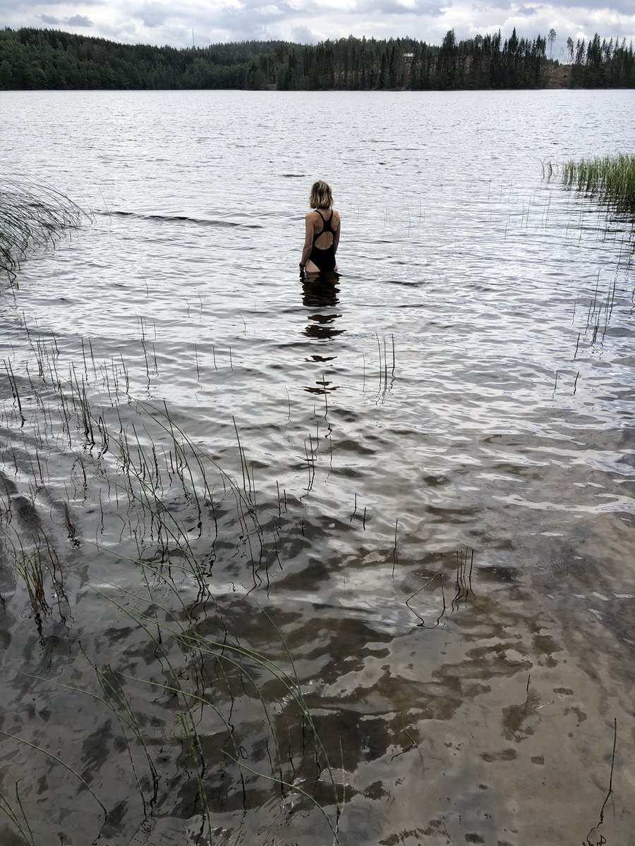 ReallyLinda's tweet photo. Hey Steph - yes, I was swimming this morning. Never been to Sweden before but there seem to be more lakes than land where we’re staying. Seemed rude not to jump into one... https://t.co/EJc7laSSZ3