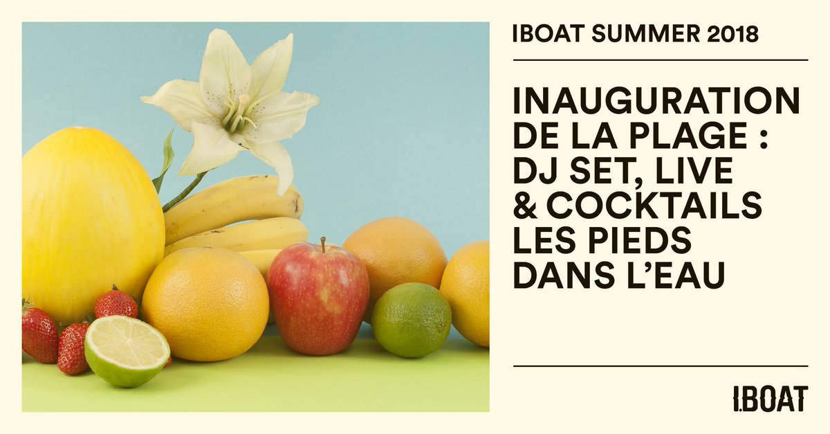 #SUMMER2018
DEMAIN : inauguration de la nouvelle Plage du bateau avec DJ sets, concerts, aperitivo, cours de hula hoop, ateliers...
Entrée libre dès 19h