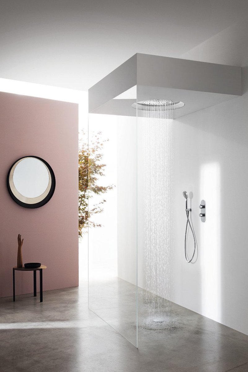 Graff_Designs's tweet photo. As the weather heats up, cool off in one of our Aqua-Sense showers. With various handle options and numerous shower components, Aqua-Sense can deliver a physical and emotional experience. 
https://t.co/SeRoPeB8Mz https://t.co/hSwf82b90K