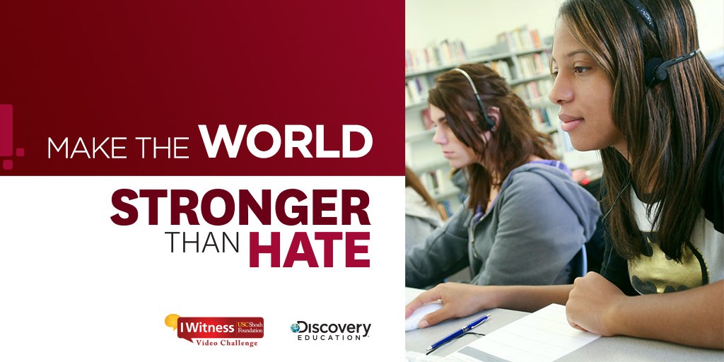superpowrs4good's tweet photo. USC Shoah Foundation and @DiscoveryEd Announce 2018 IWitness Video Challenge Winners

https://t.co/1g5ErwISoI

@USCIWitness @USCShoahFdn 

#StrongerThanHate #IWVC2018 https://t.co/zFkSPcaZSn
