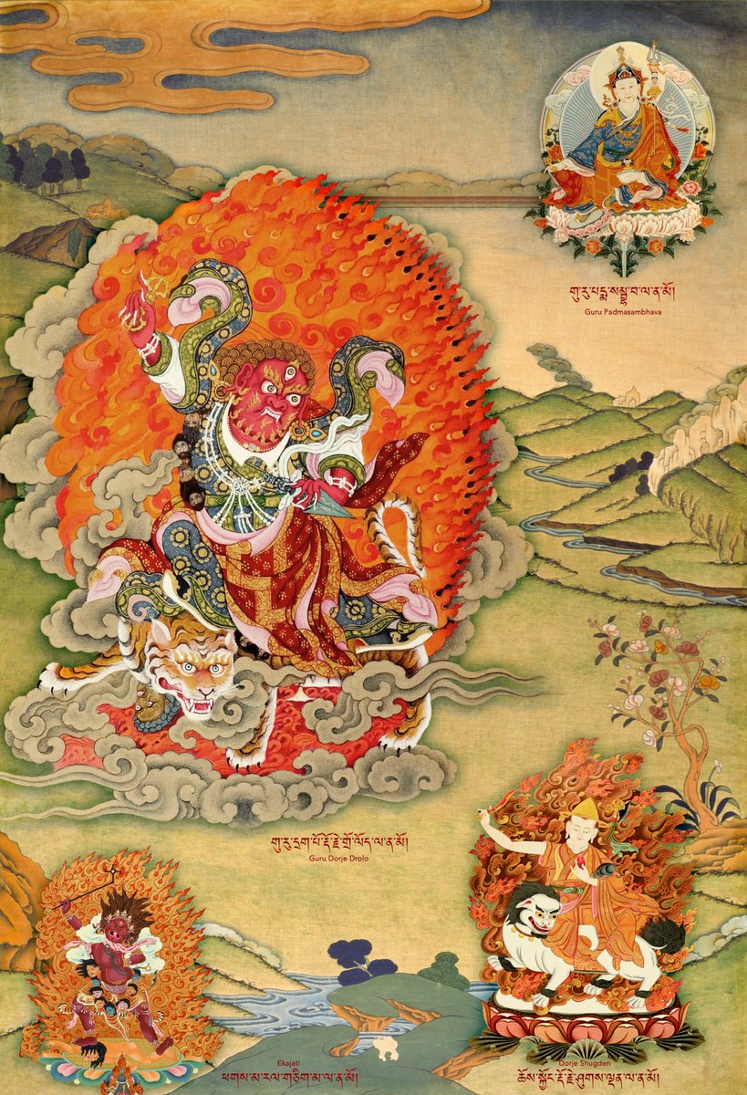 sockwan's tweet photo. Beautiful #thangka of #GuruRinpoche with #DorjeShugden.
#arts
#ancienthistory
#peace
#tibet
#treasure
#travel
#pretty
#mindfulness
#meditation
#dalailama
#tsemtulku https://t.co/ksxbEuj0U4