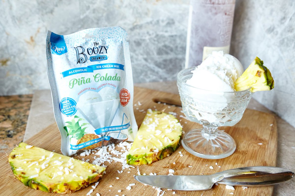 Want your #PinaColada in desert form? We gotchu 🍍🍹🍦#Boozy