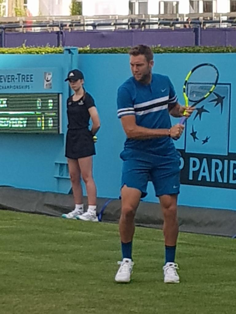CarolFenton's tweet photo. @Infor Jack Sock in action at Queens @JackSock https://t.co/kZkRJ0uTaZ