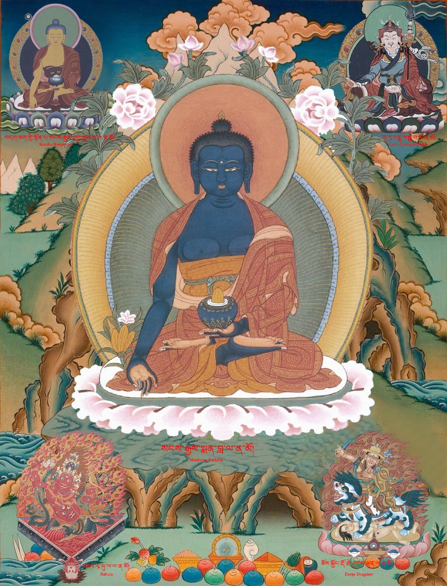 sockwan's tweet photo. Beautiful #thangka of #GuruRinpoche with #DorjeShugden.
#arts
#ancienthistory
#peace
#tibet
#treasure
#travel
#pretty
#mindfulness
#meditation
#firstclass
#tsemtulku
#Luxury
#culture 
#museum https://t.co/v0Dw4A6W0a