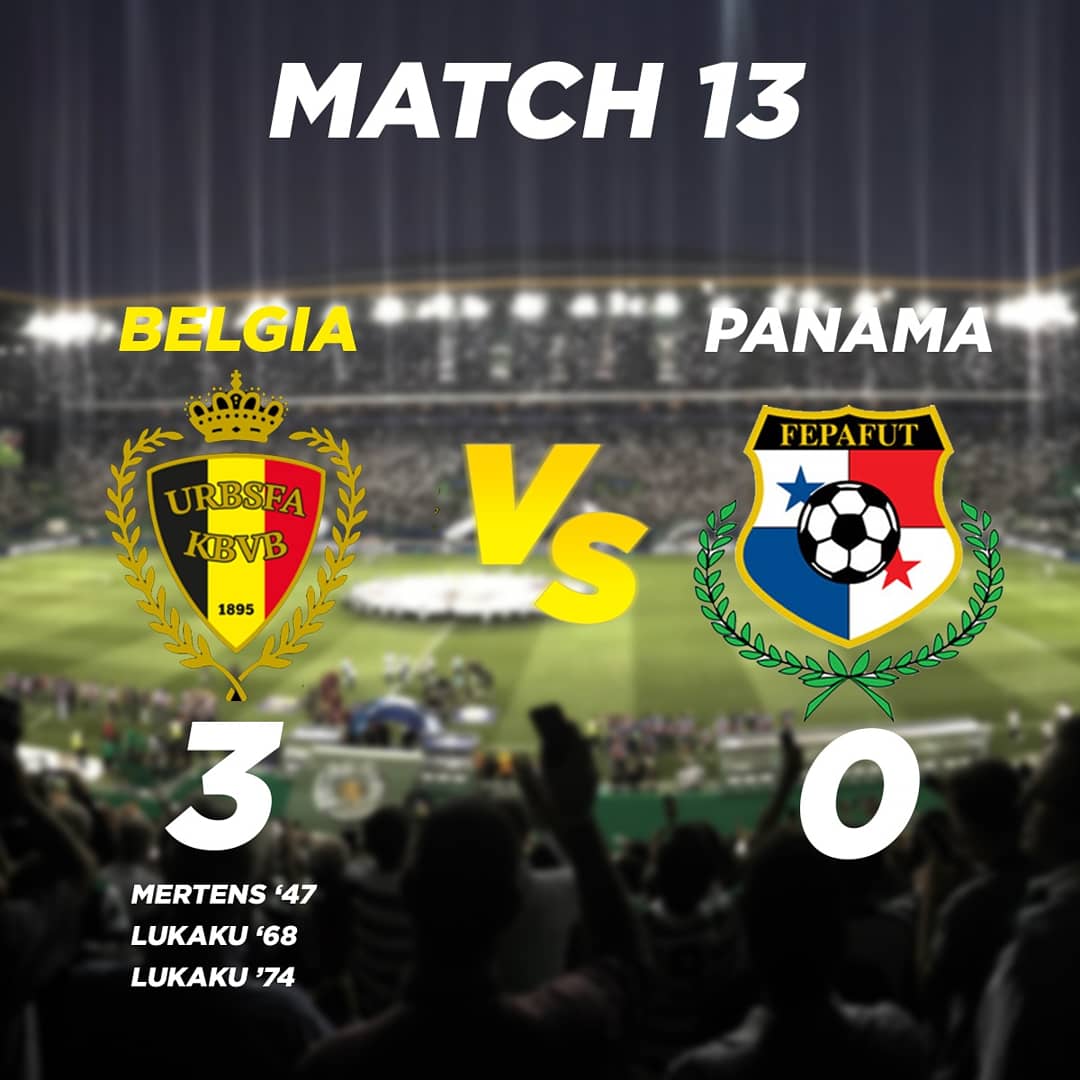 FT #BEL 3-0 #PAN.

Lukaku di babak pertama 😴😴😴
Lukaku di babak kedua 🔥🔥🔥
Kamu selalu di hati aku 💕💕💕

#PialaDuniaTransmedia #WorldCup #BELPAN #QualifyingRound
