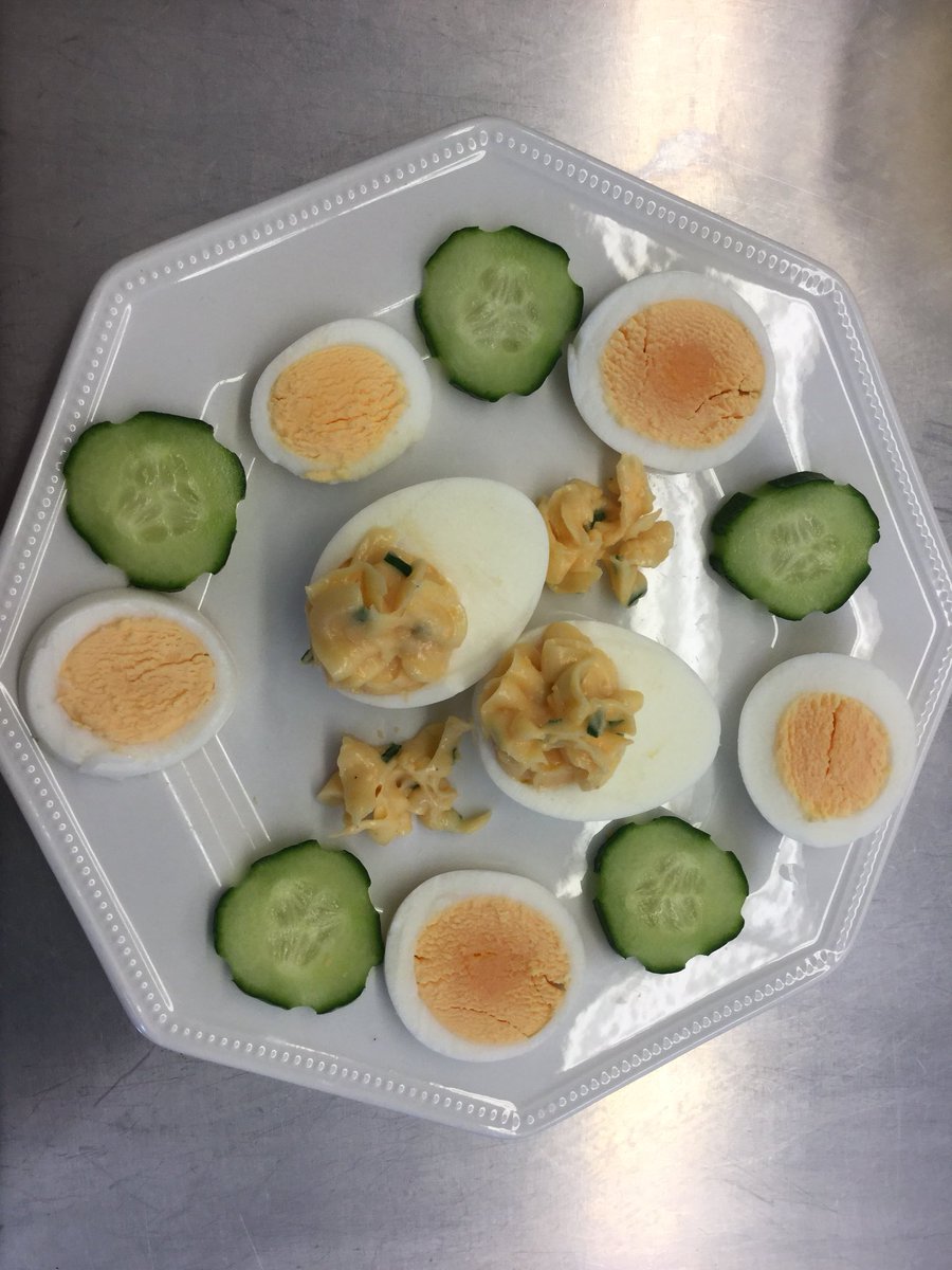 RMSFood's tweet photo. Year 10 can boil an egg! They can also make homemade mayonnaise and garnish nicely. #rms https://t.co/54TJWzJR2Q